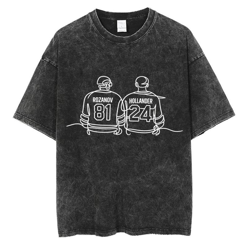 Washed Heated Rivalry Hollander Ilya Graphic T Shirt Men Women Fashion Vintage Yk T Shirt Cotton Oversized Casual T Shirts