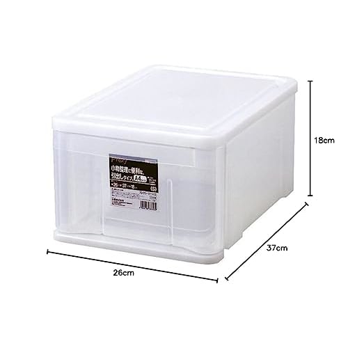 Tenma (Tenma) Simple Small Item Storage Case with Visible Contents, Made in Japan, Plexi Case, Stackable Storage Box with Drawers, Clear Case, Color: