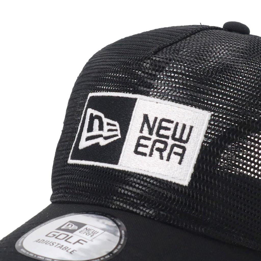 New Era Golf 9Forty Meshed Up Box Logo Exclusive to Free Shipping A-Frame Cap, Black, ONSPOTZ,
