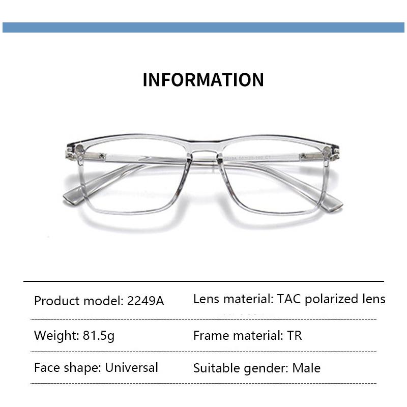 Transparent Grey White Frame 6 In 1 Polarized Clips With 5Pcs Magnetic Glasses Sunglasses Magnet