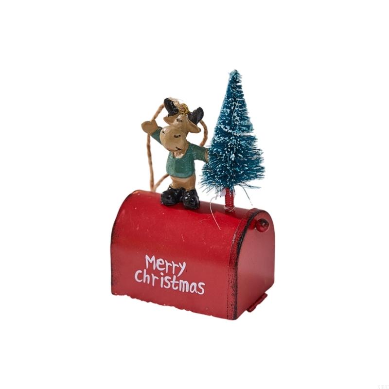 

Long Time Iron Christmas Window Decors Santa With Reindeer Festival Scene Enhancers X3UC