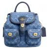 Zaino Hadley 23 Logo Classico Chiusura con Coulisse e Gancio a Scatto Tessuto e Pelle Zaino Medio da Donna Indaco CDB95-IMTYV