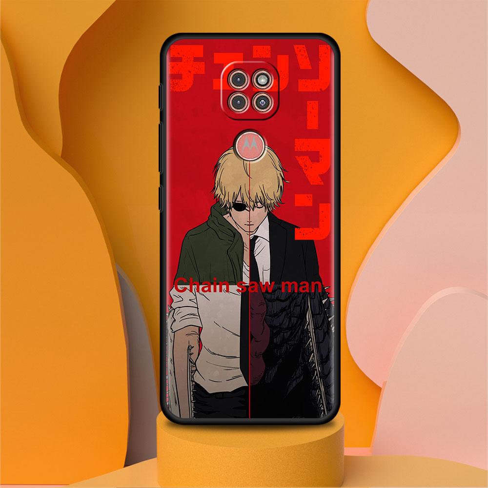 

Черный роскошный чехол для Motorola G30 G60 G50 G22 G200 G9 G8 Play Power One Fusion Plus Edge 20 Fundas, чехол в стиле аниме «Человек-бензопила» Moto G Stylus