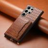 Luxury Crocodile Texture Leather Case For Samsung Galaxy S24 Ultra S23 Plus S21 FE Card Slot Wallet Flip Stand Smart Phone Cover