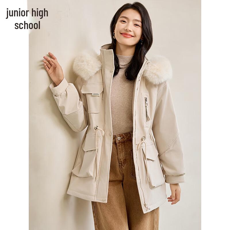 Чушень Женская Толстая Теплая Парка с Капюшоном M