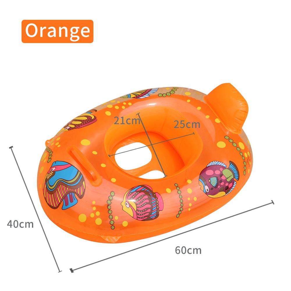 Baby Swimming Seat Float, Cartoon Fish Pattern Inflatable Pool Lounger