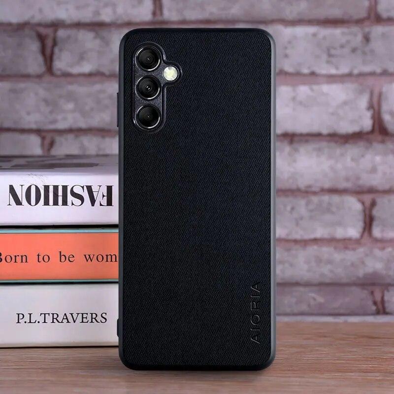 Case for Samsung Galaxy M14 5G Coque Luxury Textile Leather Skin Soft Hard Phone Cover Funda for Samsung Galaxy M14 Case Capa