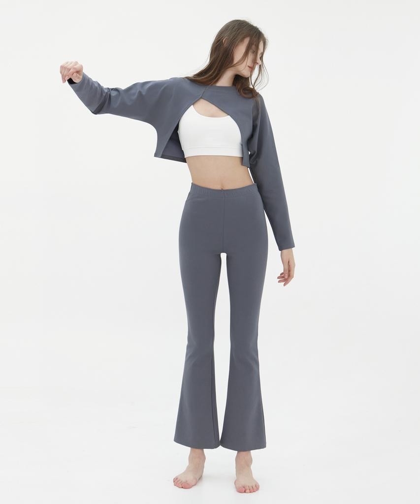 Debiweeo Comfortable Bootcut Pants Devi-B0060-Ash Gray