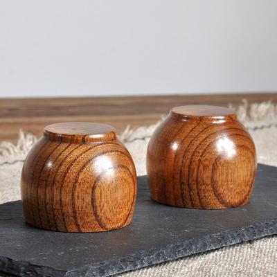 Klassischer tragbarer Wasserbecher Handgefertigt Jujube Holz Bar Trinkgeschirr Holzbecher Teetasse Kaffeetasse Trinkbecher