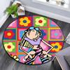 Groovy Chick,Round Area Rug,Carpet Rug for Living Room Bedroom Sofa Playroom Decor,Non-slip Floor Mat