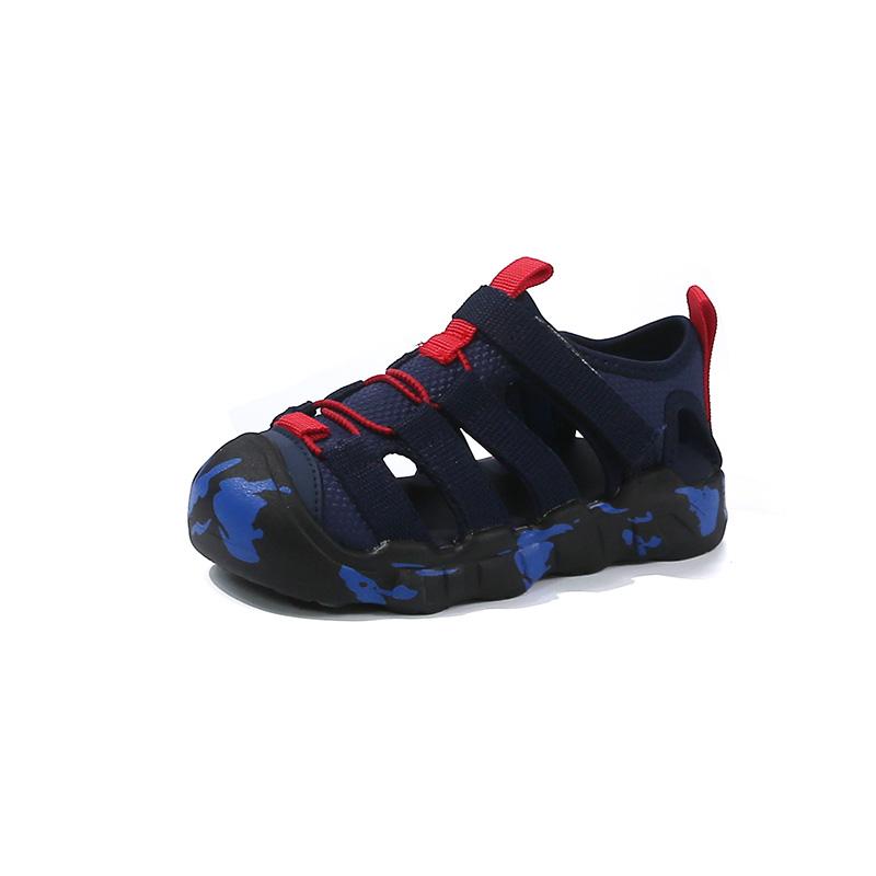 Children's sports sandals summer new girls' Velcro toe cap sandals lightweight anti slip boys' beach shoes