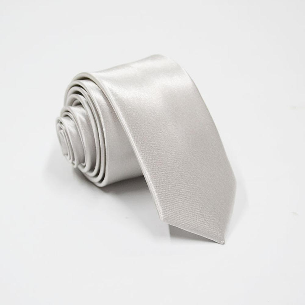 Monochrome Tie Solid Color Narrow Tie 5Cm Men'S Satin Hand Tie