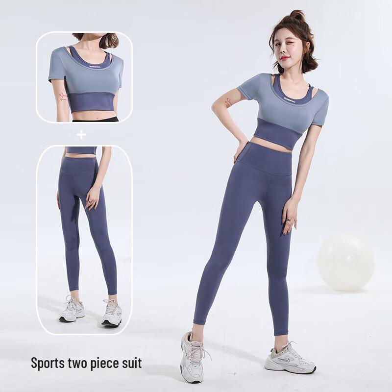 WEZHO Fake Two-Piece Yoga Fitness Set