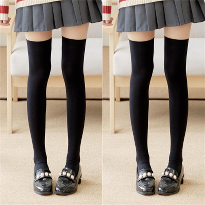 1Pair Women Sexy Warm Thigh High Stockings Over Knee Socks Velvet Calze Stretch Stocking Temptation Medias Overknee Long Socks