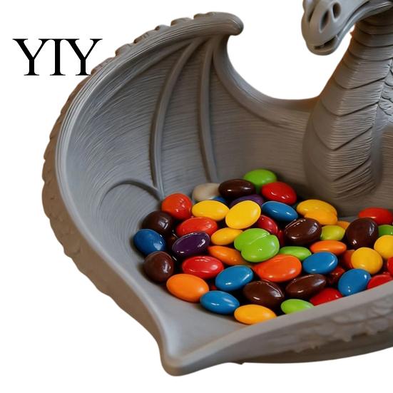 New Chinese Style Decor 3D Printed Dragon Storage Box, Modern Desk Organizer for Keys Jewelry Unique Gift Idea Candy, Flying Figurine Home Office,