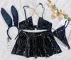 Valentine's Day Sexy Patent Leather Bunny Girl Lingerie