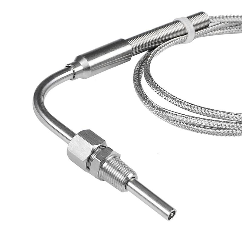 1300°C K type EGT Motor Exhaust Gas Temperature Sensor Stainless Steel Probe Thermocouple Tube Thread 1/8’' NPT Elbow Male Plugs