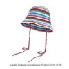 Summer Fisherman Hat for Woman Weaving Bucket Hat Crochet Stripe Pattern Cap