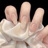 Cool Summer Gradient Cat Eye Nail Art - Gentle Whitening Bowknot Detachable Nails, 30 Pieces