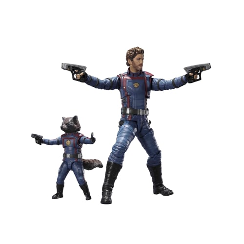 TAMASHII NATIONS S.H.Figuarts Star-Lord & Rocket Raccoon (Guardians of the Galaxy: Volume 3) Approx. 150mm x 60mm PVC & ABS Painted Movable Figure