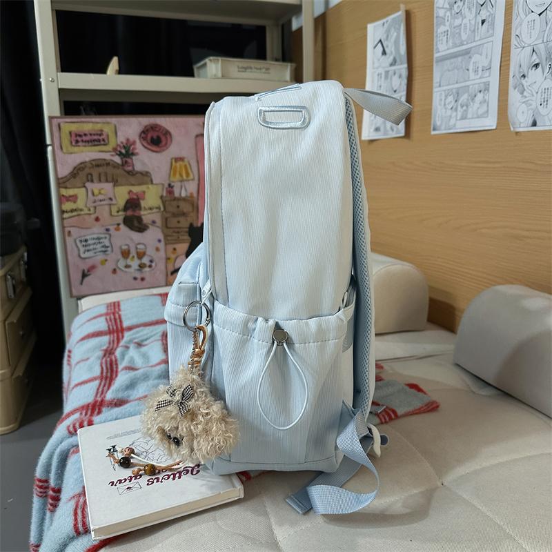 Letter Embroidery Minimalist Backpack for Women – Perfect for School, Work & Daily Use