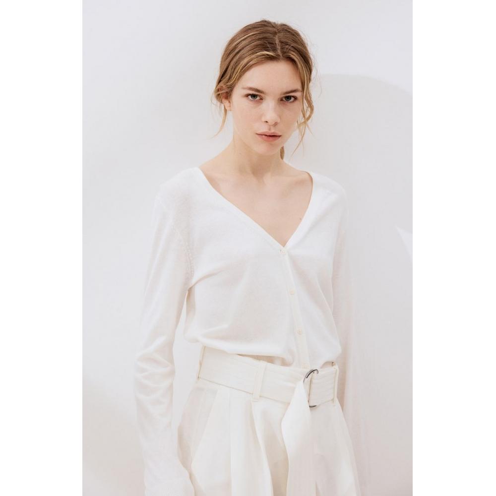 

HM Кардиган тонкой вязки белый