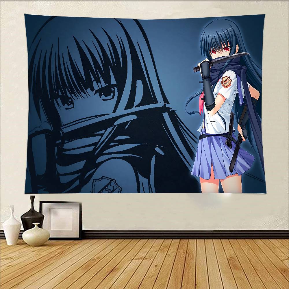 Anime AAnge BBeats Tapestry Wall Hanging Tapestry Art Deco Blanket Curtain Hanging Home Bedroom Living Room Decor