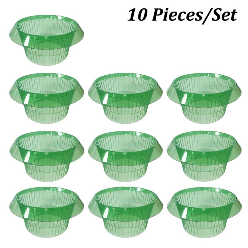 

10Pcs Plants Slug Protection Rings Green Planter Flower Pot Snail Vegetables Cover Reusable Pest Control Trapper Garden Tool 10 Pcs зелёный
