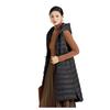 Winter Women's Ultra-light Long Puffer Hooded Vest Women's Casual Slim Shrink Belt Vest