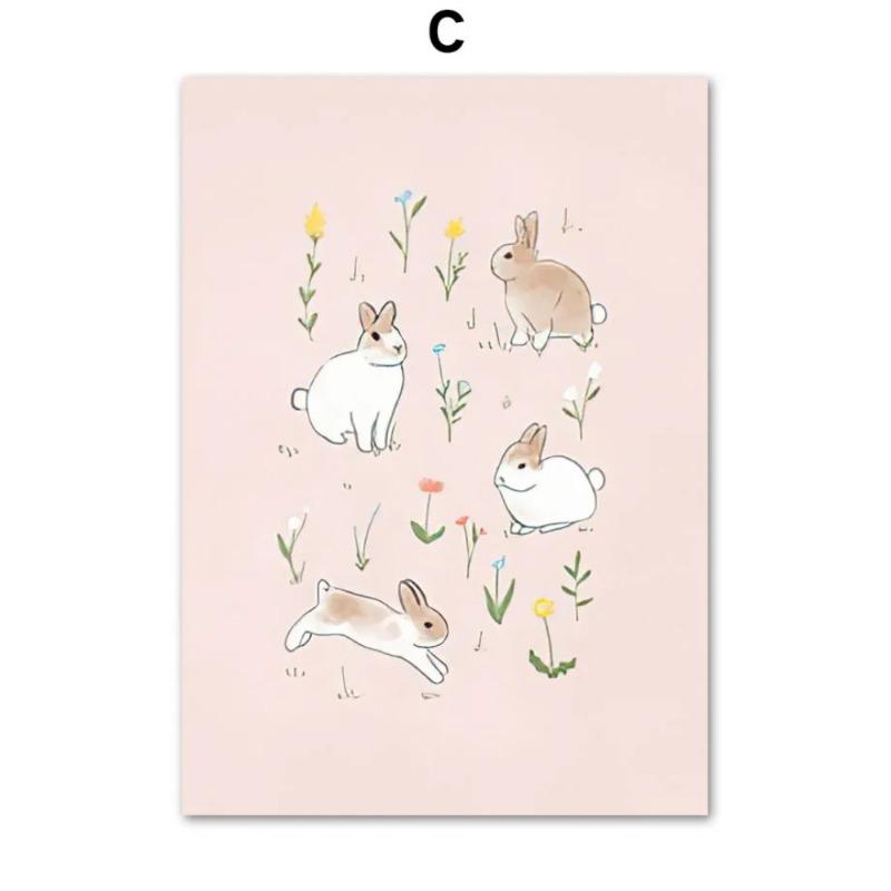 

Пасха Весенние Пастельные Тона Минимализм Холст Живопись Скандинавские Постеры Принты Настенное Искусство Для Гостиной Домашний Декор 21cm×30cm NoFrame