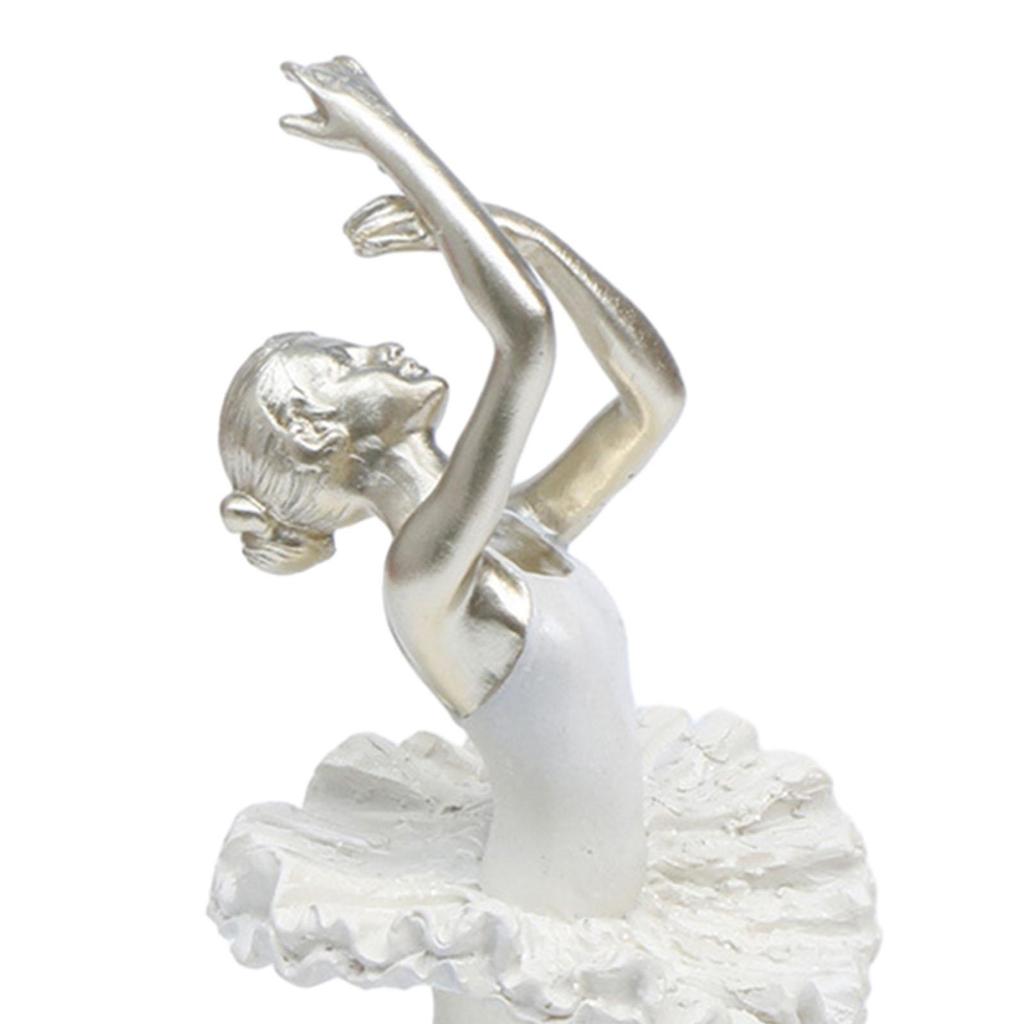 Ballerina Figurine Dancer Sculpture Desk Ornament Ballet Dancer Figurine for Fireplace Table Centerpiece Shelf Cabinet Gift
