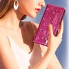 For iPhone 16 Pro Max Case Glitter Leather Stand Phone Cover Zipper Pocket