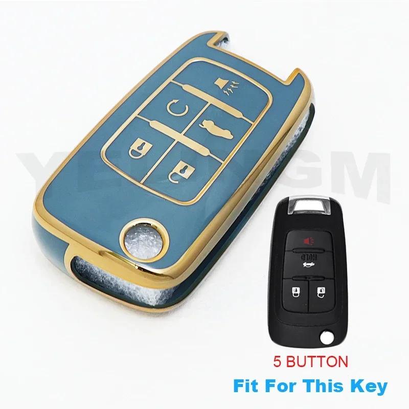 Husă TPU Smart Key Pentru Cheie Auto Chevrolet Fob pentru Chevrolet Chevy Cruze Malibu Camaro Aveo Equinox Impala Sonic 2 3 4 5 Butoane