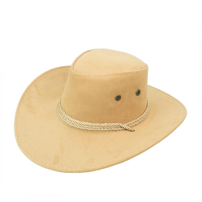 Western cowboy hat spring/summer outdoor sun hat men's riding hat wide brim camping travel beach hat