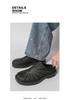Herren-Loafer im japanischen Stil mit geteilter Zehe, zum Hineinschlüpfen, aus Leder - Lässige Halbschuhe