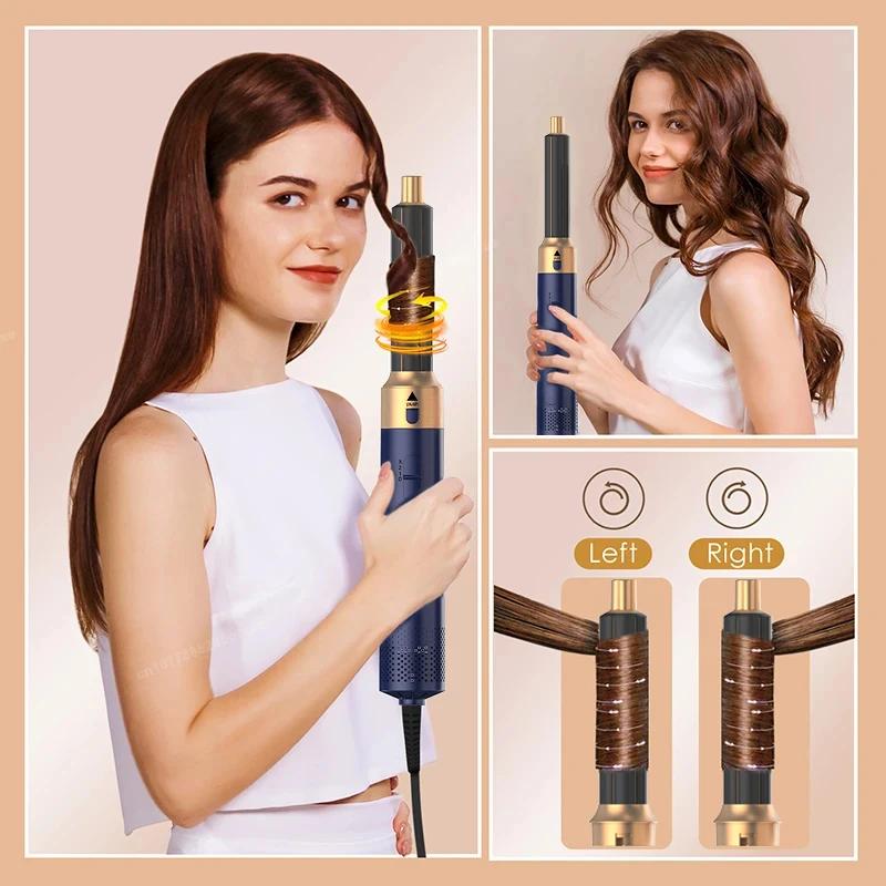 5 In 1 Hair Dryer And Hot Air Comb Brush With Curling Iron Hair Straightener For Fast Drying Curling Straightening And Styling