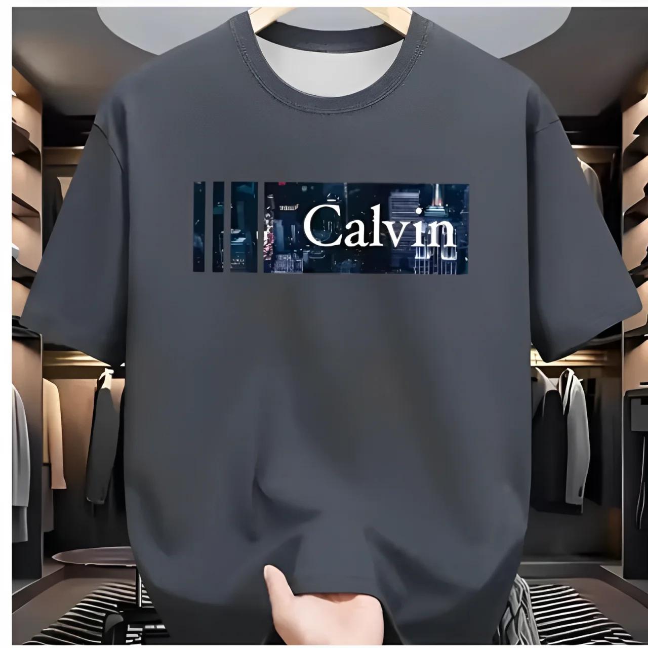 

Printed Tshirt Vibrant Red Calvin Design in a Modern Urban Style Perfect for Spring and Summer Made S