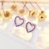 925 Sterling Silver Cross Stud Earrings For Women High Quality Exquisite Student Girlfriend Jewelry Accessories Heart GiftGood product