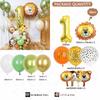 12-inch Animal Print Lion & Tiger Foil Balloons for First Birthday Décor