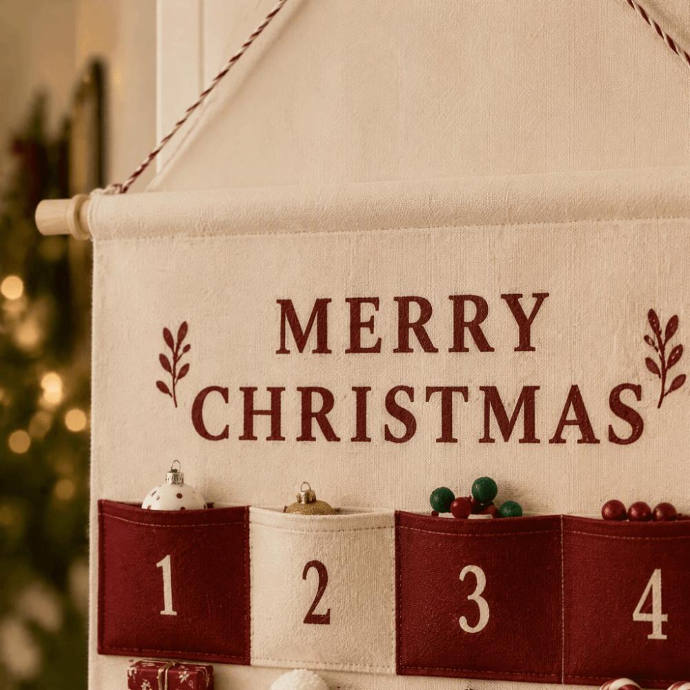 Reusable Christmas Countdown Calendar Fabric Hanging Advent Calendar Advent Calendar Xmas