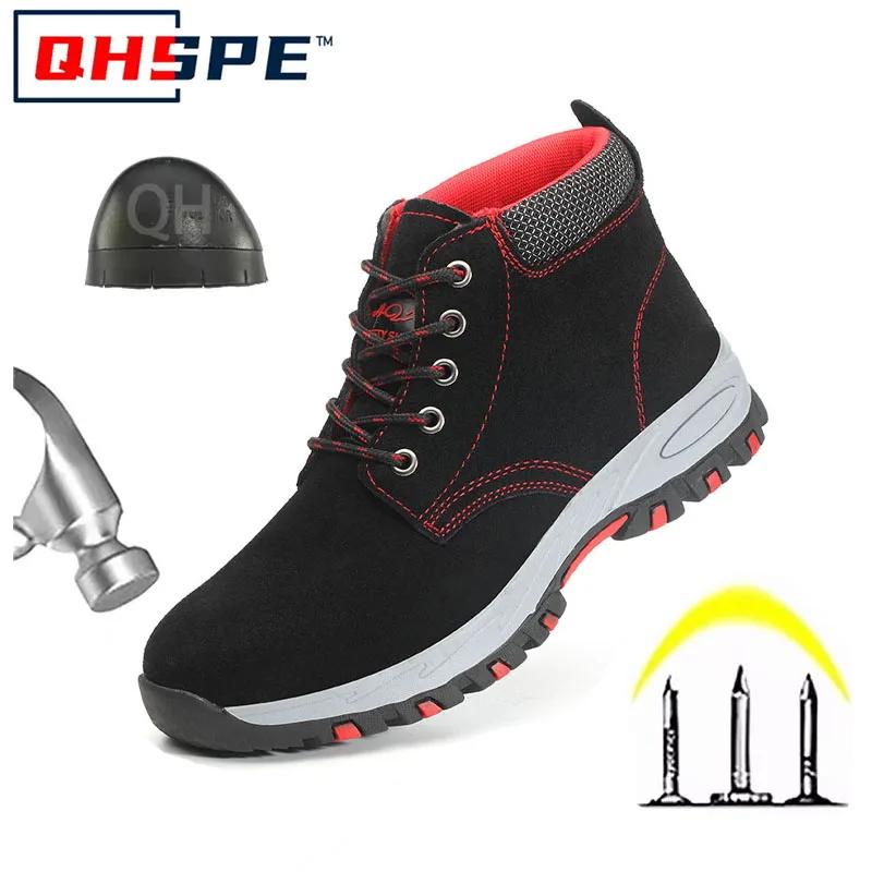 

Men s Safety Shoes Labor Protection Steel Toe Sneakers Men Boots High Top Work Sneakers Anti-smash Anti Stabbing Work Boots 46