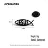 Stainless Steel Jesus Letter Fish Brooch Men's Shirt Suit Badge Pins Fashion Jewelry Accessories Religious Christian Gift