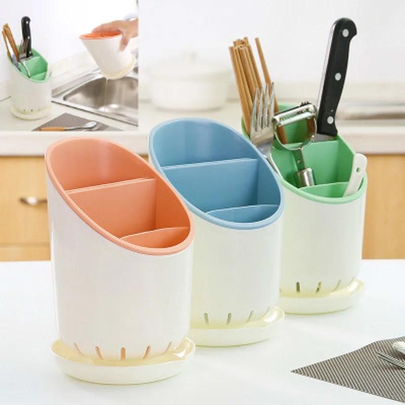 1Pc Kitchen Drain Chopsticks Cage Multi-function Desktop Partition Rack Hollow Cutlery Drainer Spoon Fork Shelf Knife Holder
