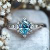 Classic Copper Alloy Zircon Ring Ladies Jewelry Wedding Promise Party Gift
