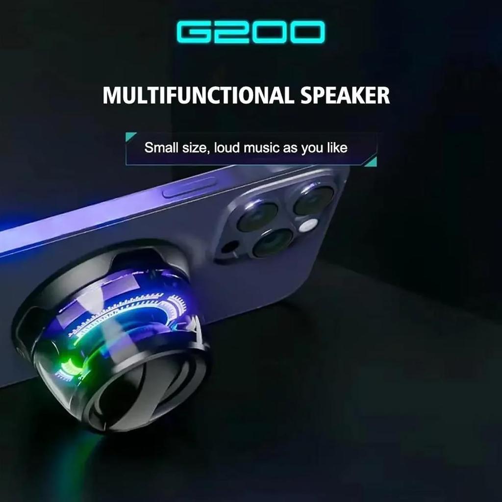 Portable Magnetic Bluetooth Speaker with RGB Light Show with 3D Surround Sound Effect for Room Bicycle Phone Car Tablet Outdoor
