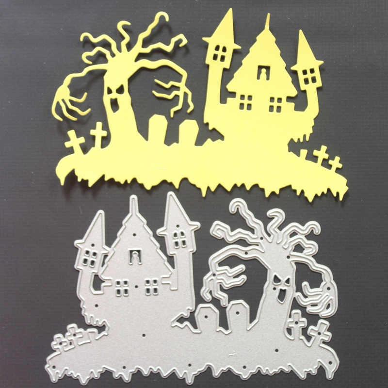 Creepy Castle Ghosts and Crosses Halloween Decorations with Silicone and Metal Clipper Mold