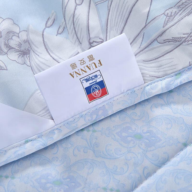 Fuanna Letnia Pikowana Kołdra z Bawełny z Efektem Sprania i Nadrukiem