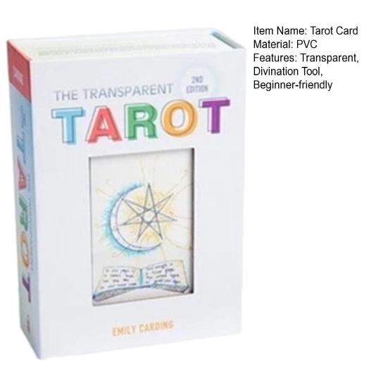 Transparent Tarot Deck Clear Tarot Cards Set Classic Tarot Learning