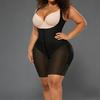 Body gainant à braguette zippée pour femmes Post-partum Faja Contrôle du ventre Rehaussement des hanches Shapewear Respirant Bretelles réglables Contrôle fort Sans couture