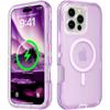 Rugged OTT Armor Magnetic Wireless Charging Clear Case for IPhone 17 Air 16 15 14 Plus 13 12 Pro Max Enhanced Shockproof Cover
